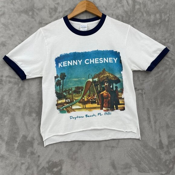 Port & Company Tops - Kenny Chesney Daytona Beach, FL 1981 Double Sided Ringer Tee Shirt